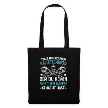Kältetechniker Geschenk Klimatechniker - Stoffbeutel - Schwarz - Vorne