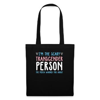 Une personne transgenre effrayante a été mise en garde par les médias - Sac en tissu - noir - Devant