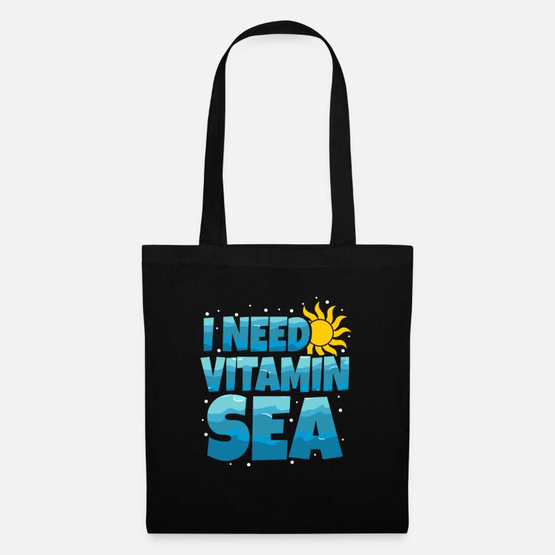 mer - Sac en tissu - noir