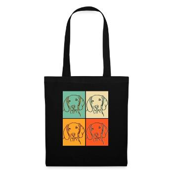 Cadeau de Weimaraner Popart - Sac en tissu - noir - Devant
