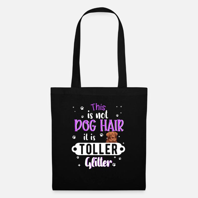 Nova Scotia Duck Tollin Retriever Glitzer Geschenk - Stoffbeutel - Schwarz