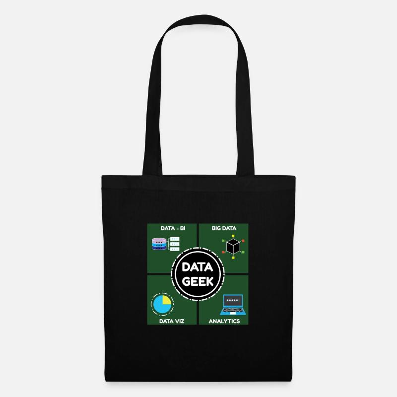 Talk Data To me Data Science und Datascientist - Stoffbeutel - Schwarz