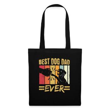 Meilleur chien canin père papa papa jamais cadeau rétro - Sac en tissu - noir - Devant