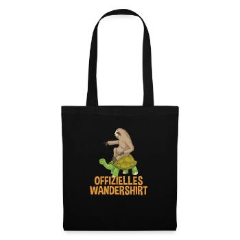 Offizielles Wandershirt Wanderer Geschenk - Stoffbeutel - Schwarz - Vorne