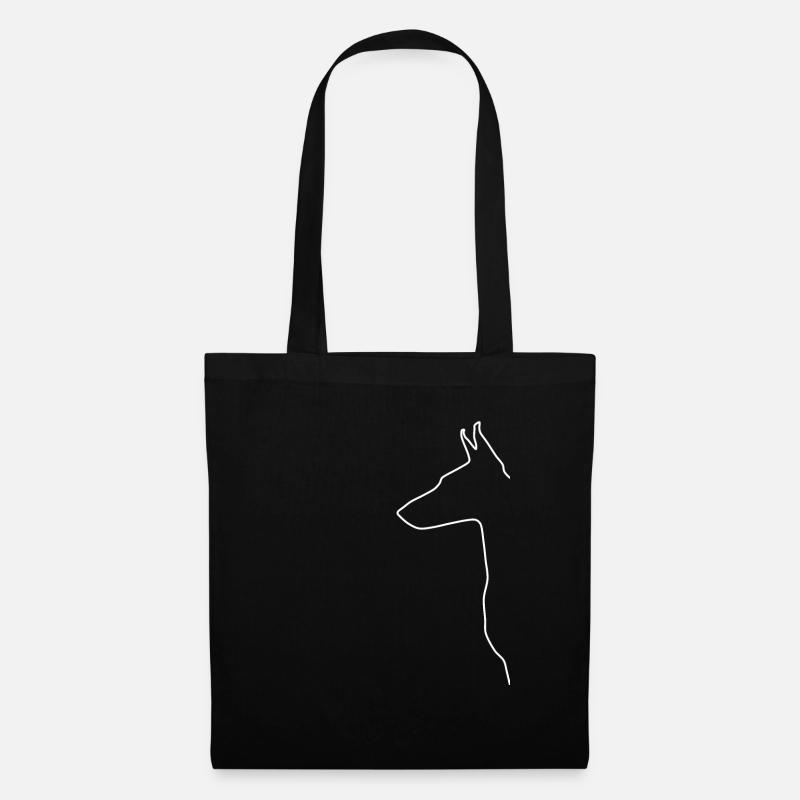 Doberman Pinscher Dobermann Geschenk - Stoffbeutel - Schwarz