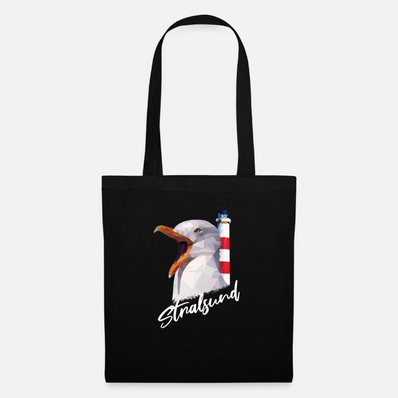 Stralsund Hansestadt Ostsee Geschenk - Stoffbeutel - Schwarz