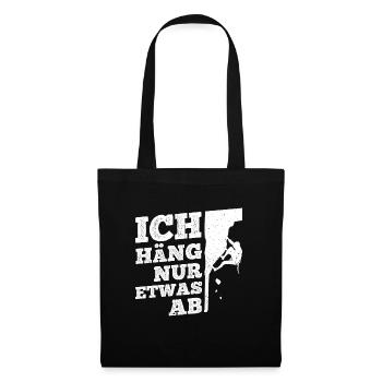 Bouldern und Klettern Geschenk - Stoffbeutel - Schwarz - Vorne