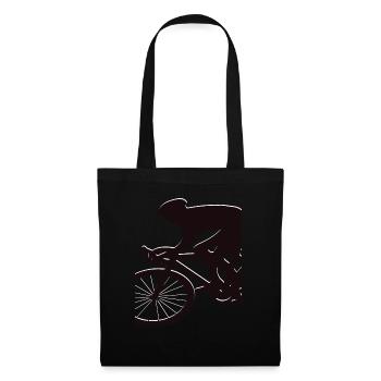 bike cyclist biker road bike - Tote Bag - black - Front