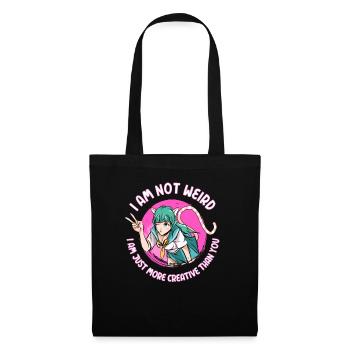 Cadeau de la fille de l'animé - Sac en tissu - noir - Devant