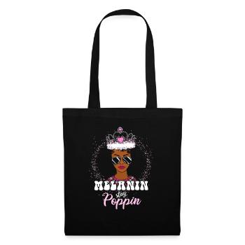 Melanin Poppin Black History Black Girl Magic - Tote Bag - black - Front