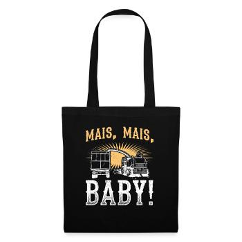 Mais Mais Baby Landwirt Spruch Bauer Farmer Trakto - Stoffbeutel - Schwarz - Vorne