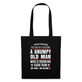 Cadeau d'amant de rhum à la retraite pour homme I boire du rhum drôle - Sac en tissu - noir - Devant