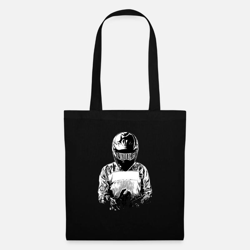 Motocross Design Enduro / Geschenkidee / MX - Stoffbeutel - Schwarz