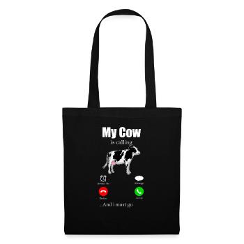 Cow moo beef milk farmer farm animal pasture - Tote Bag - black - Front