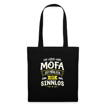 Ein Leben ohne Mofa ist möglich aber Sinnlos Moped - Stoffbeutel - Schwarz - Vorne