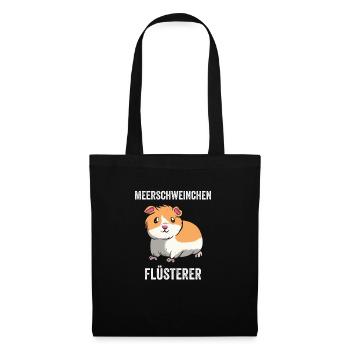 Meerschweinchen - Stoffbeutel - Schwarz - Vorne