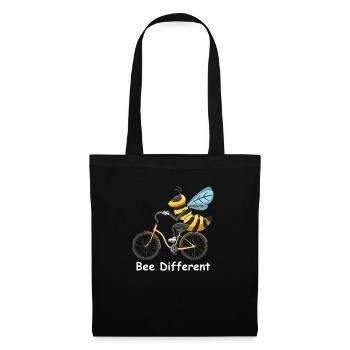 Abeille vélo différent abeille abeille cycliste - Sac en tissu - noir - Devant