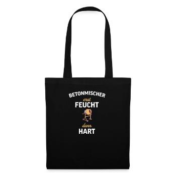 Betonmischer Baustelle Beton Bauarbeiter Geschenk - Stoffbeutel - Schwarz - Vorne