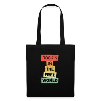 Rockin in the Free World funny quote saying gift - Tote Bag - black - Front