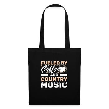 Fueled by Coffee and Country Music Lover - Sac en tissu - noir - Devant