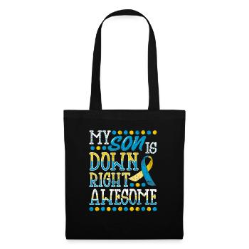 Down Syndrome Awareness Son Apparel Happy Gift - Tote Bag - black - Front