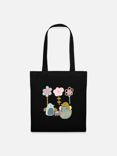 Easter Chick Spring Spring Flowers Nature Spring - Tote Bag - black