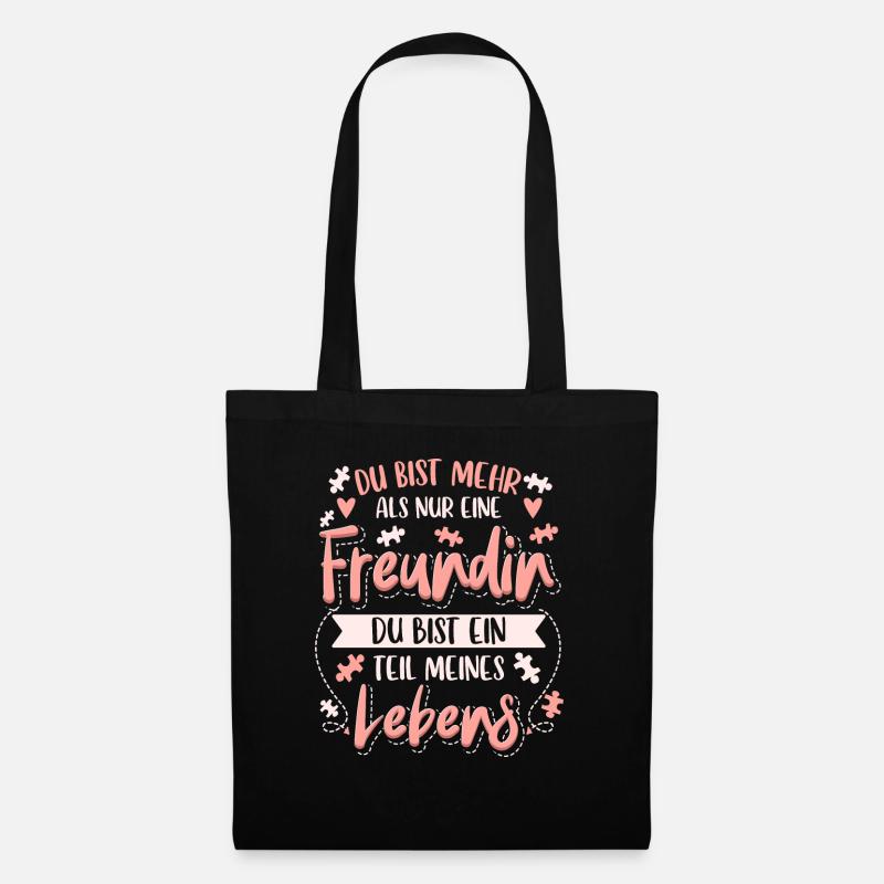 Beste Freundin Geschenke Beste Freundinnen - Stoffbeutel - Schwarz