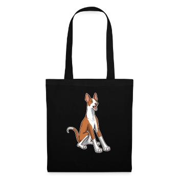 Podenco chien idée cadeau - Sac en tissu - noir - Devant