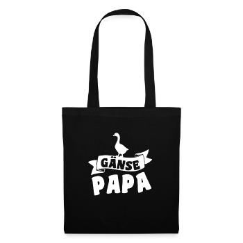 Gänse Vater - Stoffbeutel - Schwarz - Vorne