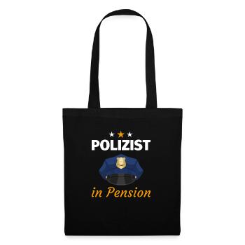 Polizei Polizist Polizeiauto Blaulicht Jungs Mann - Stoffbeutel - Schwarz - Vorne