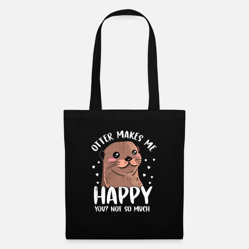 Otter - Stoffbeutel - Schwarz