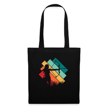 Tir à l’arc - Sac en tissu - noir - Devant