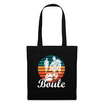 Boules Petanque - Stoffbeutel - Schwarz - Vorne