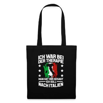 Italien Venedig Fußball Geschenk für Italiener Rom - Stoffbeutel - Schwarz - Vorne