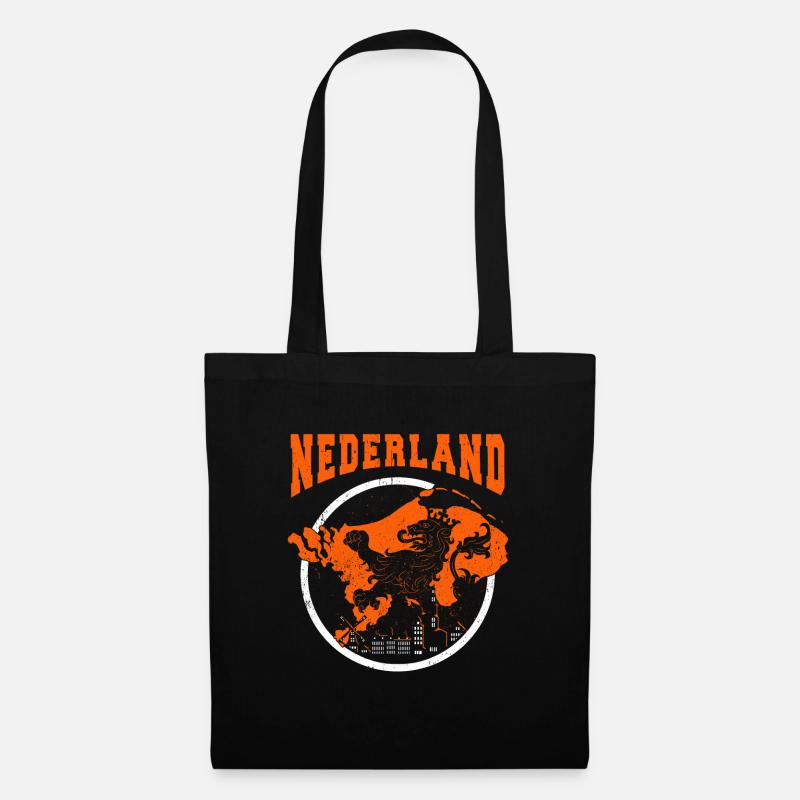 Niederlande - Stoffbeutel - Schwarz