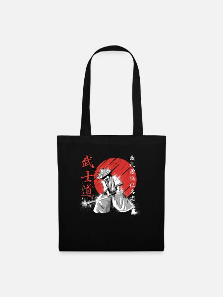 Samurai Bushido-Code Kanji-Krieger - Stoffbeutel - Schwarz
