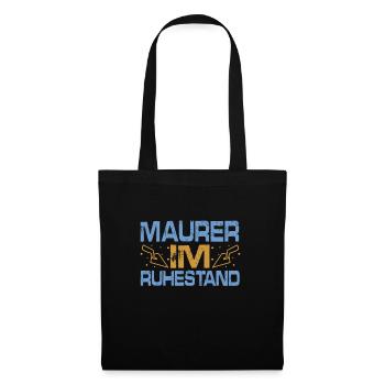 Maurer Rente - Stoffbeutel - Schwarz - Vorne