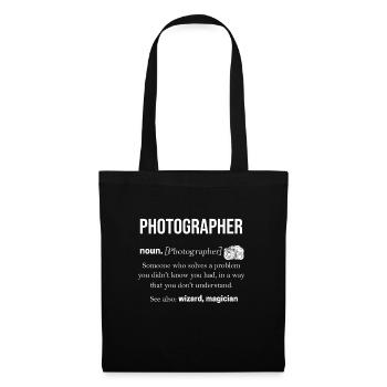 Fotograf - Stoffbeutel - Schwarz - Vorne