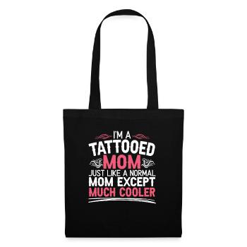 Tätowierte Mom Tinte Tattoo Liebhaber Muttertag - Stoffbeutel - Schwarz - Vorne