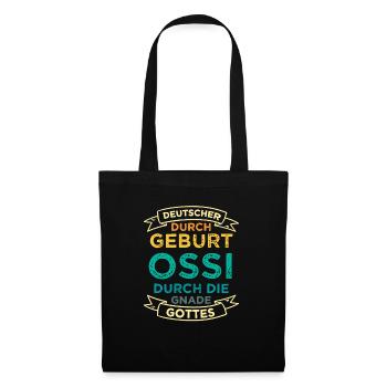 DDR Ostdeutschland Ossi Spruch Geschenk - Stoffbeutel - Schwarz - Vorne