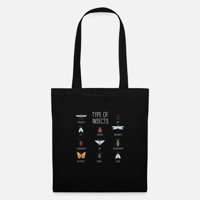 Kids Types Of Insects Bug Identification Science - Tote Bag - black