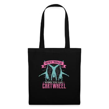 Conception acrobatique pour un fan de gymnastique - Sac en tissu - noir - Devant