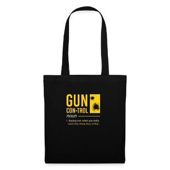 Mens Gun Control Definition Funny Gun Saying - Sac en tissu - noir - Devant