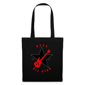 Bass Guitar - Guitar - ALL STAR - Bassplayer - Tote Bag - black - Front