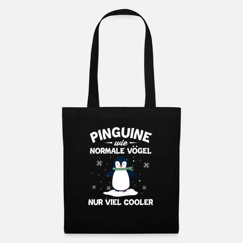 Pinguin - Stoffbeutel - Schwarz