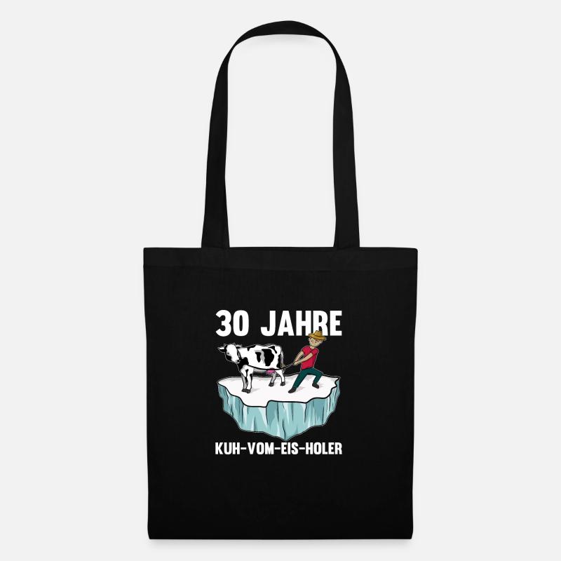 30 Jahre Kuh Vom Eis Holer Dienstjubiläum - Stoffbeutel - Schwarz