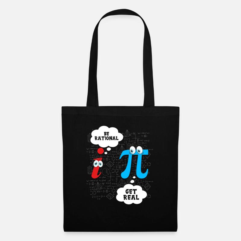 Funny Be Rational Get Real Math Pun Statistiques - Sac en tissu - noir