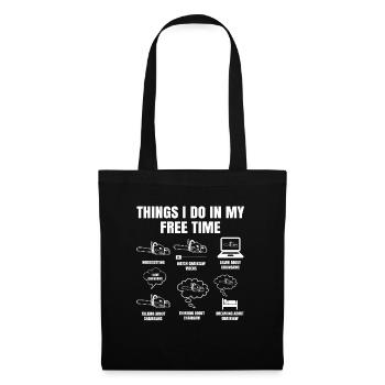 Things I Do In My Free Time Chainsaw Lumberjack - Sac en tissu - noir - Devant
