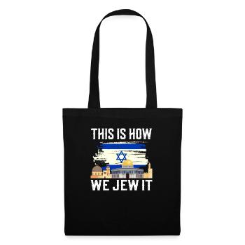 Israël - Sac en tissu - noir - Devant