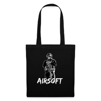 Airsoft /Softair / Softgun / AEG Airsoft Milsim - Tote Bag - black - Front